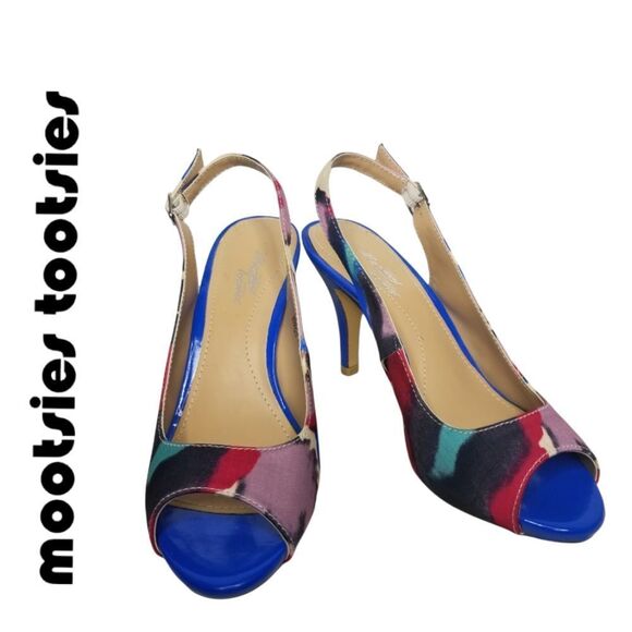 Mootsie Tootsies Women's‎ Multi Color Open Toe Dress Heels Size 7.5M - Picture 11 of 11